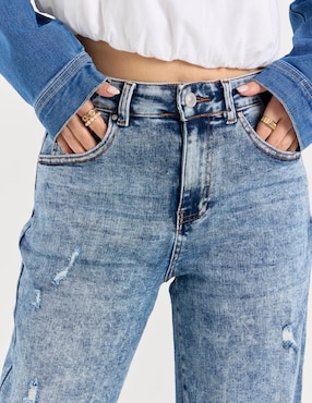 Jeans straight Coffee Bean Wax Jeans para mujer