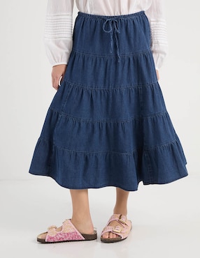 Falda midi American Eagle a la cintura