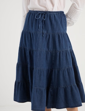 Falda midi American Eagle a la cintura