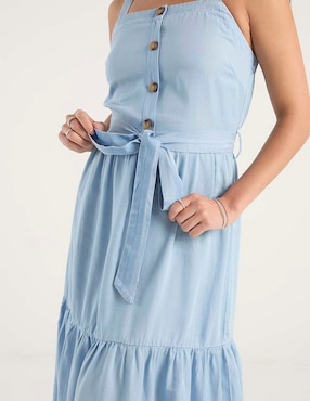 Vestido midi casual Coffee Bean para mujer