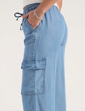 Pantalón cargo Coffee Bean loose para mujer