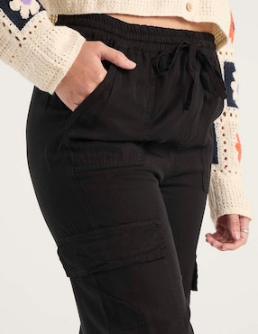 Pantalón cargo Coffee Bean loose para mujer