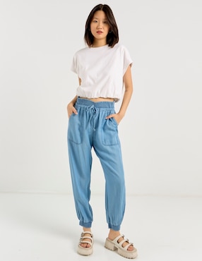 Pantalón jogger Coffee Bean slim para mujer