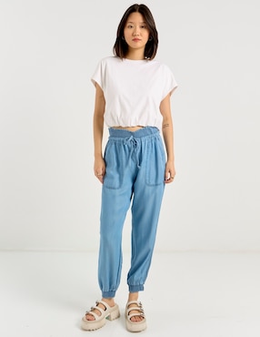 Pantalón jogger Coffee Bean slim para mujer