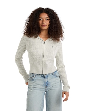 Suéter Guess cuello con cierre para mujer