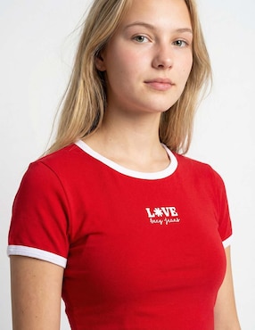 Playera manga corta Sexy Jeans cuello redondo para mujer
