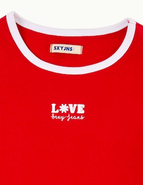 Playera manga corta Sexy Jeans cuello redondo para mujer