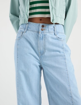 Jeans relaxed wide leg cintura baja That's It para mujer