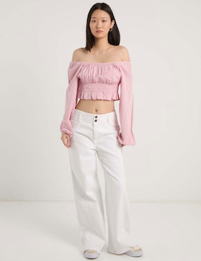 Jeans amplio cintura baja That's It para mujer