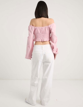 Jeans amplio cintura baja That's It para mujer