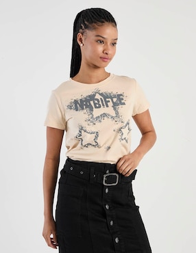 Playera manga corta Biography cuello redondo para mujer