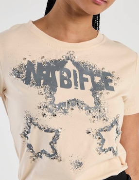 Playera manga corta Biography cuello redondo para mujer