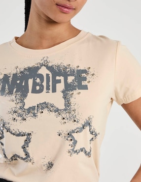 Playera manga corta Biography cuello redondo para mujer