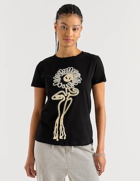 Playera manga corta Biography cuello redondo para mujer
