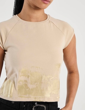 Playera manga corta Biography cuello redondo para mujer