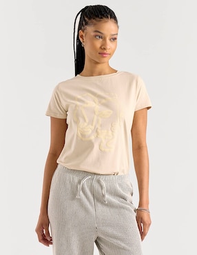 Playera manga corta Biography cuello redondo para mujer