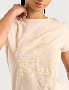 Playera manga corta Biography cuello redondo para mujer