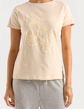 Playera manga corta Biography cuello redondo para mujer