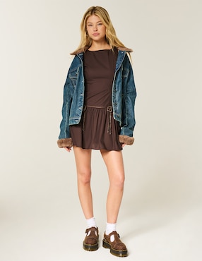 Vestido corto casual Hollister para mujer
