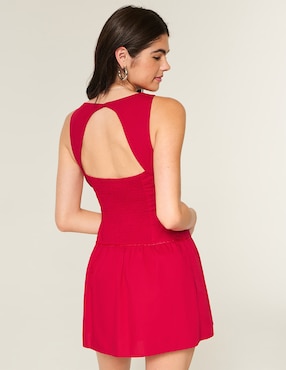 Vestido corto casual Hollister para mujer