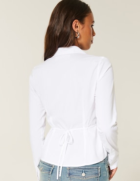Blusa camisera Hollister manga larga para mujer