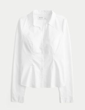 Blusa camisera Hollister manga larga para mujer
