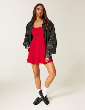 Vestido corto casual Hollister para mujer