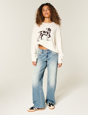 Jeans baggy Hollister para mujer
