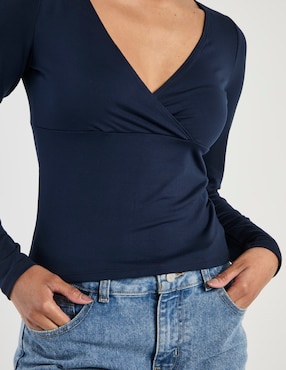 Playera manga larga Hollister para mujer