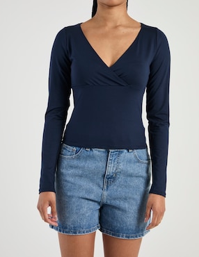 Playera manga larga Hollister para mujer