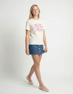 Playera manga corta Shrek cuello redondo para mujer