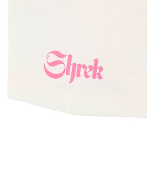 Playera manga corta Shrek cuello redondo para mujer