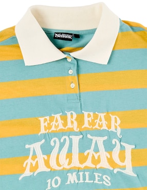 Playera manga corta Shrek cuello polo para mujer