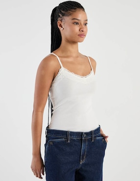 Playera sin manga Hollister cuello con escote para mujer