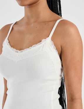 Playera sin manga Hollister cuello con escote para mujer