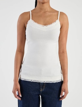 Playera sin manga Hollister cuello con escote para mujer