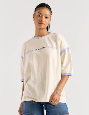 Blusa manga 3/4 Billabong cuello redondo para mujer