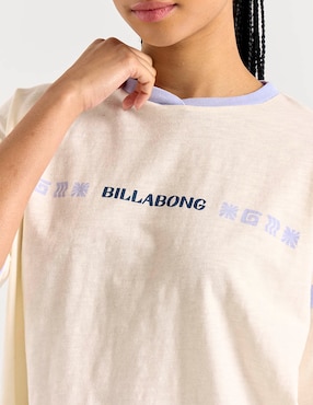 Blusa manga 3/4 Billabong cuello redondo para mujer