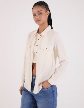 Blusa camisera Coffee Bean manga larga para mujer
