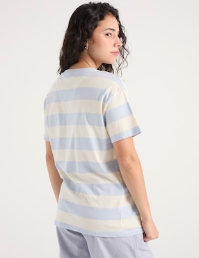 Playera manga corta Coffee Bean cuello redondo para mujer