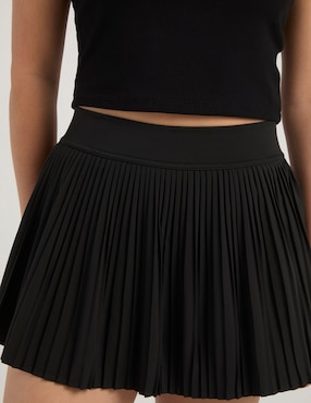 Falda short coffee bean a la cintura