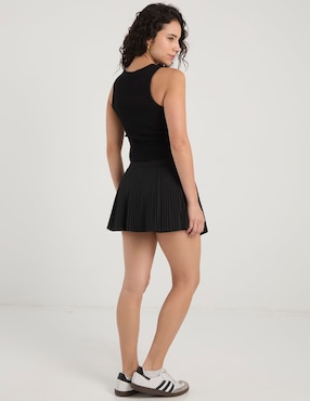 Falda short coffee bean a la cintura