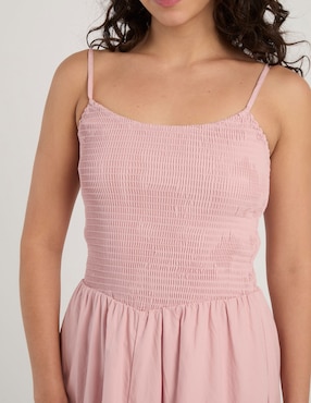Vestido midi casual Coffee Bean para mujer