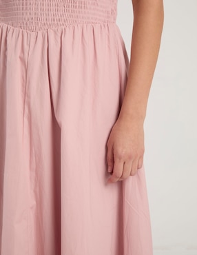 Vestido midi casual Coffee Bean para mujer