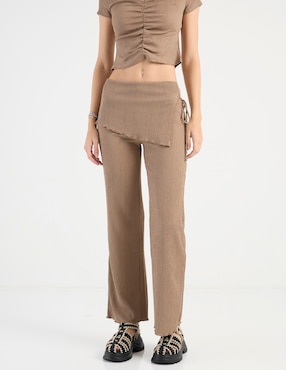 Pantalón Coffee Bean loose para mujer
