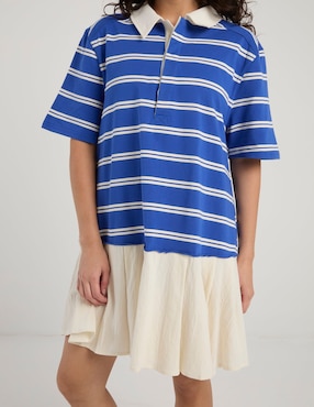 Vestido corto casual Coffee Bean para mujer