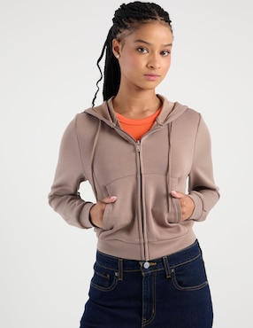Sudadera con capucha y bolsa coffee bean para mujer