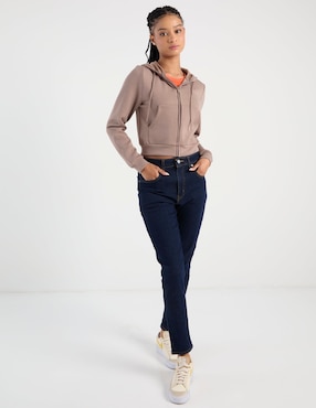 Sudadera con capucha y bolsa coffee bean para mujer
