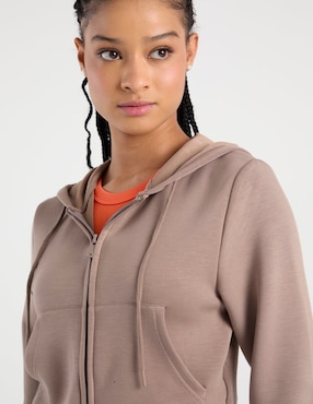 Sudadera con capucha y bolsa coffee bean para mujer