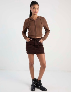 Sudadera con capucha y bolsa coffee bean para mujer